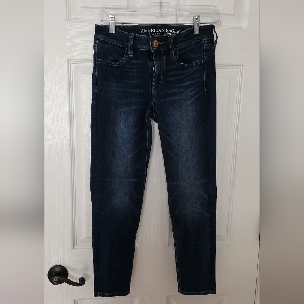 Classic Dark Wash Women's Jeans - Navy Blue